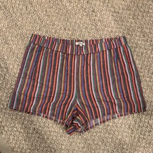 Madewell Pull-On Shorts in Rainbow Stripe
